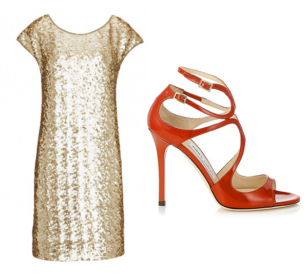 Vestito: Liu Jo, 89,50 su liujo.com Sandali: Jimmi Choo, 575 € su jimmichoo.com