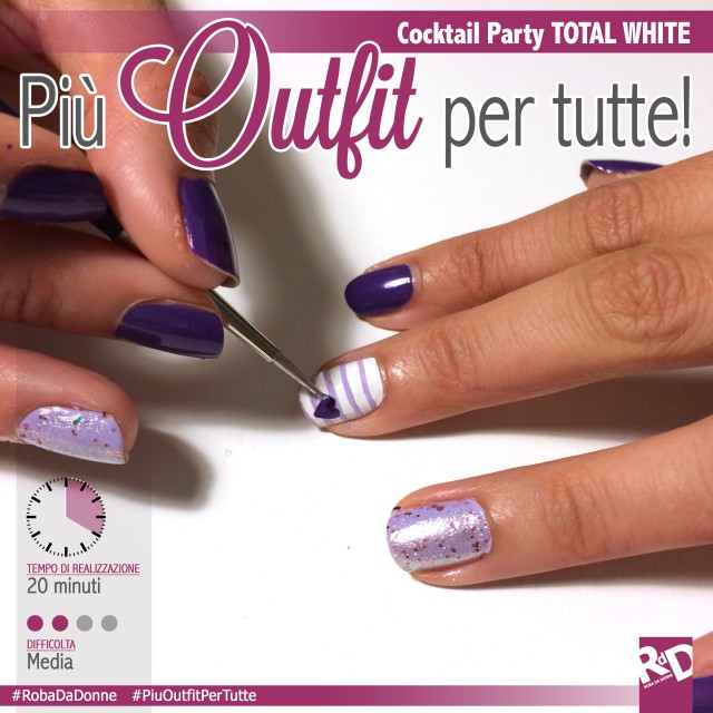 Nail art per total white