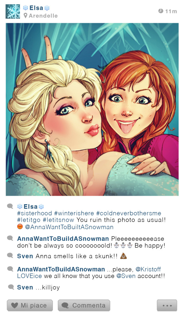 E se i Personaggi Disney Usassero Instagram? Ecco Come Sarebbero!