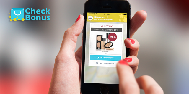 Entra in Coin con l'app Check Bonus e guadagna sconti Shiseido